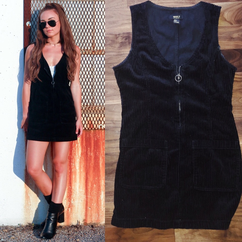 Forever 21 Black Corduroy Jumper